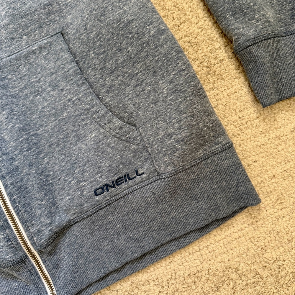 Men’s O'Neill Men's Heather Gray Zip-Up Hoodie - Picture 2 of 5